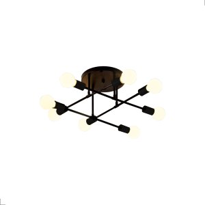 Luminária de Teto Plafon Sobrepor Hashteg 8 Hastes Articuláveis E27