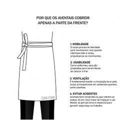 Avental de Cintura Azul Claro Cafeteria Padaria Bar Vegano - 4