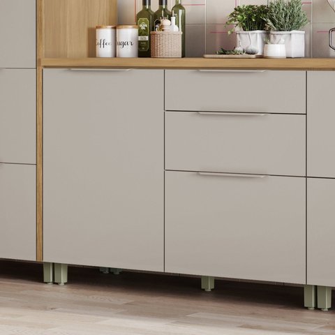 Balcão 1 Porta 3 Gavetas Marquesa 120cm 100% Mdf