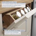 Ver imagem 7 de Balcão 1 Porta 3 Gavetas Marquesa 120cm 100% MDF Cinza/Nature Greige