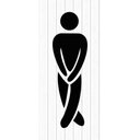 Ver imagem 2 de Adesivo de Porta Banheiro Masculino 1 Arte Destaque M - 0,83 X 2,13 Metros