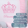 Enxoval Berço 11 Peças Menino Realeza Bordado com Mosquiteiro:rosa - 3