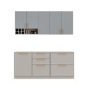 Ver imagem 2 de Cozinha Completa Itatiaia Essence 200cm com Nicho em Madeira Fendi-gris