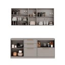Ver imagem 3 de Cozinha Completa Itatiaia Essence 200cm com Nicho em Madeira Fendi-gris