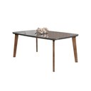 Ver imagem 1 de Mesa de Jantar Mesa Oblonga Maruno 4 Lugares Retangular Tampo MDF Grafite RV Móveis
