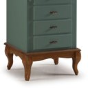 Ver imagem 3 de Mesa de Cabeceira Retrô 4 Gavetas Pés Luiz Xv 60404 Linz Móveis