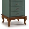Mesa de Cabeceira Retrô 4 Gavetas Pés Luiz Xv 60404 Linz Móveis - 3