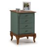 Mesa de Cabeceira Retrô 4 Gavetas Pés Luiz Xv 60404 Linz Móveis - 1