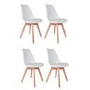 Ver imagem 1 de Kit 4 Cadeiras Saarinen Leda para Sala de Jantar e Cozinha Moderna