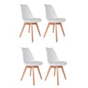 Ver imagem 1 de Kit 4 Cadeiras Polipropileno Saarinen Leda La Mobilia: Design Moderno para Sala de Jantar