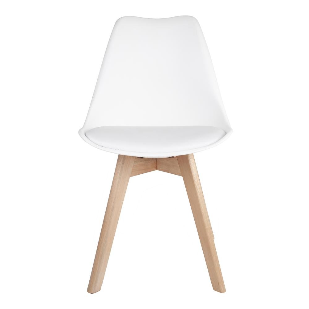 Kit 4 Cadeiras Saarinen Wood Branco Branco - 5