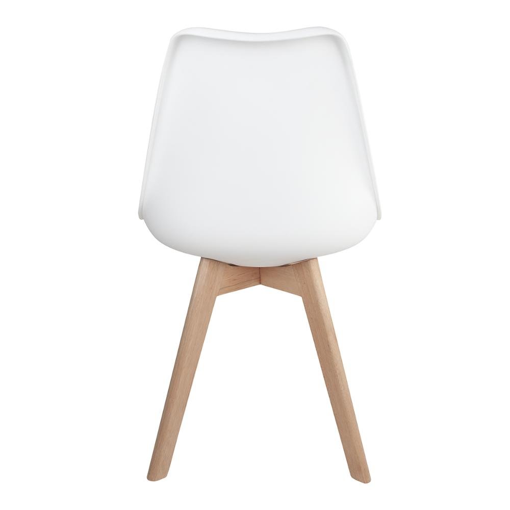 Kit 4 Cadeiras Saarinen Wood Branco Branco - 7