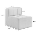 Ver imagem 3 de Sofá Modulado 1 Lugar 77cm Espuma D33 Multimóveis CR45350 Branco