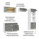 Ver mais imagens de Cozinha Completa 270005 Com Armário E Balcão Branco/Cinza