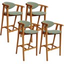 Ver imagem 1 de Kit 04 Banquetas Alta Para Cozinha Bancada Bar Sala de Jantar Fixa Cecília L02 Bouclê Oliva - Lyam D
