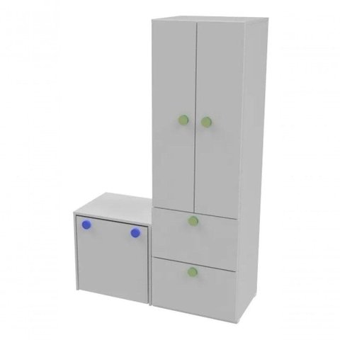 Armário Roupeiro Infantil Com Mesa Baú Organizador 100% Mdf