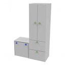 Ver imagem 1 de Armário Roupeiro Infantil Com Mesa Baú Organizador 100% Mdf