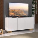 Ver imagem 2 de Rack para Tv até 32 Polegadas com 3 Portas Multimóveis Mp1068 Branco/natural