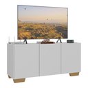 Ver imagem 1 de Rack para Tv até 32 Polegadas com 3 Portas Multimóveis Mp1068 Branco/natural