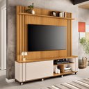 Ver imagem 2 de Home Painel Theater Trinus Sala Tv até 70" Pol com Rodizios Cinamomo/off White