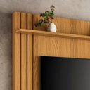 Ver imagem 3 de Home Painel Theater Trinus Sala Tv até 70" Pol com Rodizios Cinamomo/off White