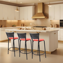 Ver imagem 6 de Kit 3 Banquetas para Balcão Cozinha Gourmet Junco Preto Bancada Ilha Banco 60cm Itagold