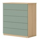 Ver imagem 7 de Comoda Quarto 5 Gavetas Compacta Amendoa Verde MDP Corredica Telescopica Dkadidecor