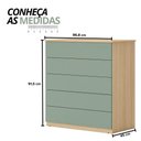 Ver imagem 3 de Comoda Quarto 5 Gavetas Compacta Amendoa Verde MDP Corredica Telescopica Dkadidecor