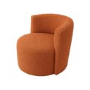 Ver imagem 4 de Poltrona Estofada 74cm x 68cm x 70cm Redonda Confortável para Sala ou Recepção Formato Orgânico
