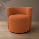 Ver imagem 7 de Poltrona Estofada 74cm x 68cm x 70cm Redonda Confortável para Sala ou Recepção Formato Orgânico