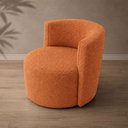 Ver mais imagens de Poltrona Estofada 74cm x 68cm x 70cm Redonda Confortável para Sala ou Recepção Formato Orgânico