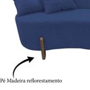 Ver imagem 6 de Namoradeira Sofá Feijão Luna Orgânica Couro Azul Marinho