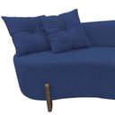 Ver imagem 5 de Namoradeira Sofá Feijão Luna Orgânica Couro Azul Marinho