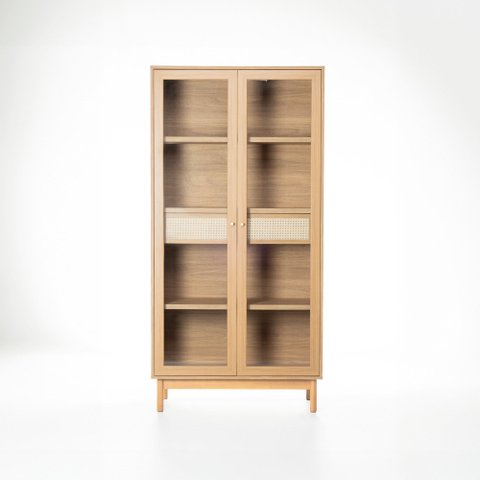 Cristaleira Kaki 89,5 Cm X 45 Cm Tauari - Telinha Portuguesa