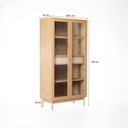 Ver imagem 7 de Cristaleira Kaki 89,5 Cm X 45 Cm Tauari - Telinha Portuguesa