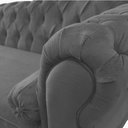 Ver imagem 2 de Recamier Sofá Divã Com Pés Retro 140X80 - Elã:Suede Cinza Escuro