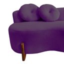 Ver imagem 7 de Namoradeira Sofá Feijão Lounge 120cm Orgânica Veludo Roxo