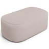 Cabeceira Cama Box 100cm Lanna com Puff Recamier Doha W01 Linho Bege - Lyam Decor - 9