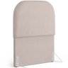 Cabeceira Cama Box 100cm Lanna com Puff Recamier Doha W01 Linho Bege - Lyam Decor - 8