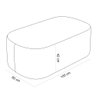 Cabeceira Cama Box 100cm Lanna com Puff Recamier Doha W01 Linho Bege - Lyam Decor - 7