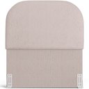 Ver imagem 5 de Cabeceira Cama Box 100cm Lanna com Puff Recamier Doha W01 Linho Bege - Lyam Decor