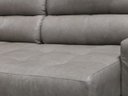 Ver imagem 5 de Sofá Retrátil e Reclinável de Couro Atami 2,50 M Cement Grey - Mempra Design