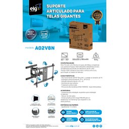 Suporte Tv 50 55 60 65 70 75 80 85 90 Polegadas Articulado Tri Articulado Móvel Retratil - 4