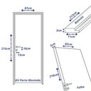 Ver imagem 2 de Kit Porta de Madeira 210x82cm Batente 11cm Lisa Padrão Imbuia Uniportas Abertura Direita