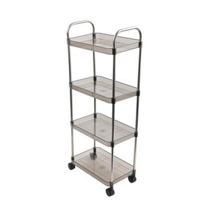 Carrinho Multiuso Affresco 4 Prateleiras Fumê