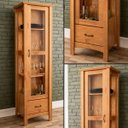 Ver imagem 6 de Buffet Aparador 2 Portas 3 Gavetas 120 cm e Cristaleira 1 Porta Bella Carvalho Fosco