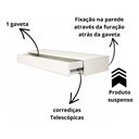 Ver imagem 2 de Penteadeira Suspensa Mesa Camarim Escrivaninha Multiuso com Gaveta 100cm:branco