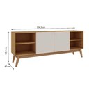 Ver imagem 6 de Rack Inovare 154,5cm 2 Portas TV 60" Cinamomo White Laca