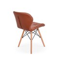 Ver imagem 4 de Conjunto Mesa de Jantar Redonda Talia Branca 120cm com 6 Cadeiras Eiffel Slim - Marrom