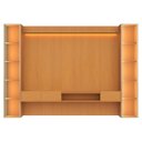 Ver imagem 2 de Painel para TV até 84 Polegadas com LED com Vidro Reflecta 100% MDF 305cmx219cm 2 Cristaleiras Porta Vitoria Regia Yescasa